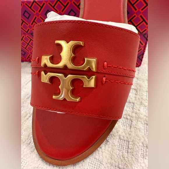 Tory Burch Everly Slide size 8 in Brilliant Red - Brand New in Box! - Picture 8 of 9